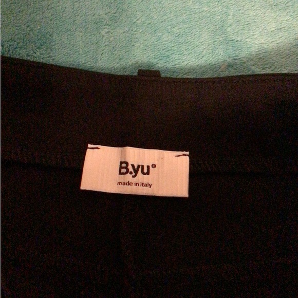 B.YU  TAPERED LEG PANTS SZ L MADE IN ITALY - Picture 5 of 8